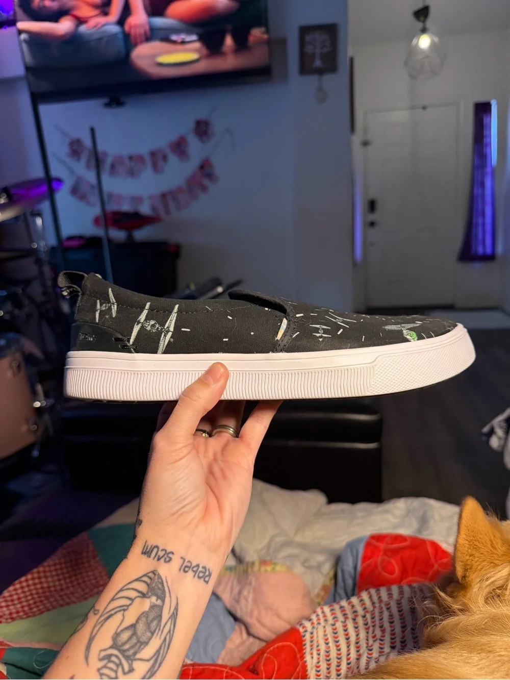 TOMS x Star Wars Black Slip-On Men’s Shoes